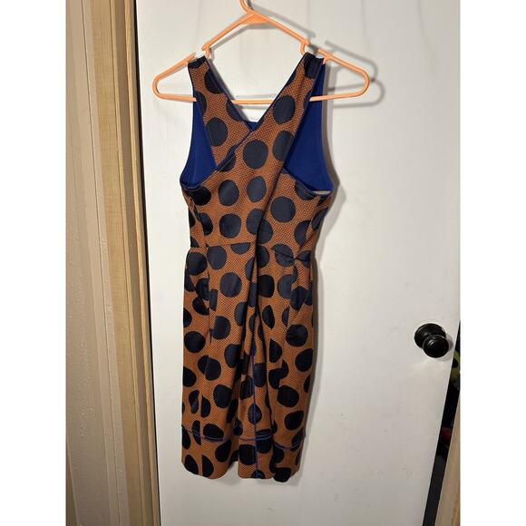 Anthropologie Maeve - Rokin Polka Dot Blue Crisscross Back Casual Dress sz 0 - Picture 11 of 13